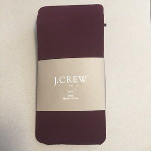 J Crew burgundy tights Sz Small NWT